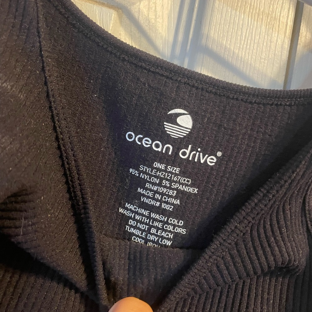 Ocean Drive Midnight Ribbed Top - Picture 2 of 3